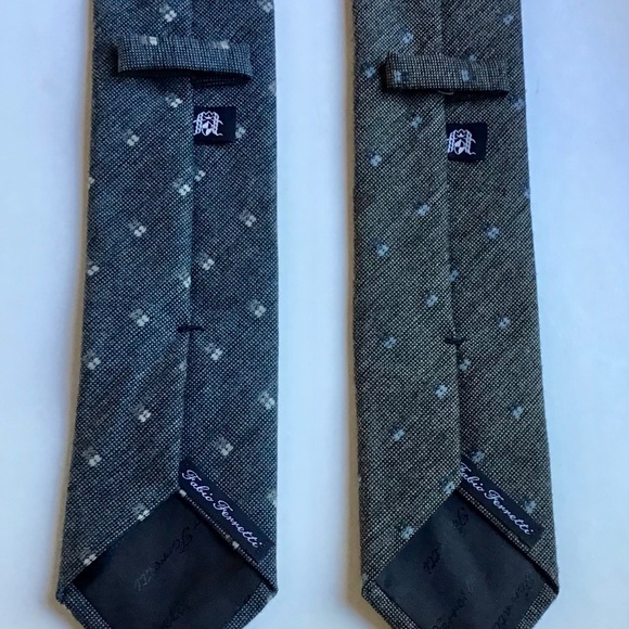 2 Fabio Ferretti. Grey , blue motifs wool & Silk Tie.Made in Italy 🇮🇹 - Picture 1 of 5